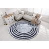 Alfombra Lavable Miro 51231.806 Circulo Líneas Antideslizante - Gris  Circulo 100 Cm