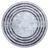 Alfombra Lavable Miro 51231.806 Circulo Líneas Antideslizante - Gris  Circulo 120 Cm