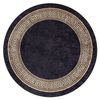 Alfombra Lavable Miro 51360.802 Circulo Griego Antideslizante - Negro  Circulo 80 Cm