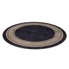 Alfombra Lavable Miro 51360.802 Circulo Griego Antideslizante - Negro  Circulo 80 Cm