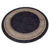 Alfombra Lavable Miro 51360.802 Circulo Griego Antideslizante - Negro  Circulo 160 Cm