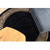 Alfombra Lavable Miro 51360.802 Circulo Griego Antideslizante - Negro  Circulo 160 Cm