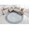 Alfombra Lavable Miro 51648.802 Circulo Mármol Antideslizante - Gris  Circulo 120 Cm