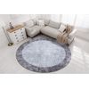 Alfombra Lavable Miro 51648.803 Circulo Mármol Antideslizante - Gris  Circulo 100 Cm