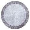 Alfombra Lavable Miro 51648.803 Circulo Mármol Antideslizante - Gris  Circulo 120 Cm