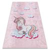 Alfombra Lavable Junior 51855.804 Unicornio, Nubes Para Niños Antides 200x290 Cm