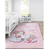 Alfombra Lavable Junior 51855.804 Unicornio, Nubes Para Niños Antides 200x290 Cm