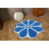 Alfombra Shaggy Gusto Flor C300 Azul Circulo 140 Cm