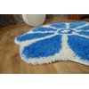 Alfombra Shaggy Gusto Flor C300 Azul Circulo 140 Cm