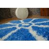 Alfombra Shaggy Gusto Flor C300 Azul Circulo 140 Cm