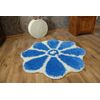 Alfombra Shaggy Gusto Flor C300 Azul Circulo 140 Cm