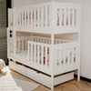 Litera Infantil Madera Blanca 90x200cm