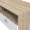 Mueble Tv Helppo Blanco Mate Con Efecto Roble - An. 95 Cm Finlandek