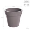 Maceta De Plastico Lofly En Gris 19,6x19,6x18,1cm