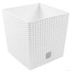 Maceta Plástico Prosperplast Rato Quadro Con Cubilete 7l 20x20cm Blanco