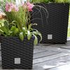 Maceta Rato 15,8l Con Cubilete Para Plantar En Antracita 26,2x26,2x26,6 Cm