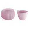 Maceta Redonda Con Depósito Splofy Bowl Violeta, 23,9x23,9x16,1 Cm