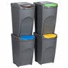 4 Cubos De Reciclaje Plástico Prosperplast Sortibox 140l Gris