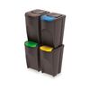 Set De 4 Cubos De Basura Keden Sortibox Papelera Reciclaje, Antracita, Volumen 4x35l