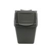 Set De 3 Cubos De Basura Keden Sortibox Para Reciclado, Gris, Volumen 3x20l