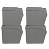 Set De 4 Cubos De Basura Keden Sortibox Para Reciclado, Gris, Volumen 4x20l