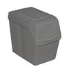 Set De 4 Cubos De Basura Keden Sortibox Para Reciclado, Gris, Volumen 4x20l