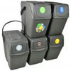 5 Cubos De Reciclaje Plástico Prosperplast Sortibox Gris 125l