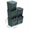 5 Cubos De Reciclaje Plástico Prosperplast Sortibox 125l Antracita