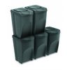 5 Cubos De Reciclaje Plástico Prosperplast Sortibox Antracita 175l