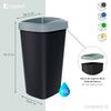 Cubo De Reciclaje 45l Plástico Con Práctica Tapa Abierta Azul Keden