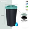 Cubo De Reciclaje 25l Plástico Con Práctica Tapa Abierta Azul Keden