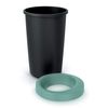Cubo De Reciclaje 45l Plástico Con Práctica Tapa Abierta Verde Keden