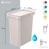 Cubo De Reciclaje De Forma Cuadrada 12l Color Blanco Keden