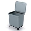 Cubo De Reciclaje De Forma Cuadrada 30l Color Gris Keden