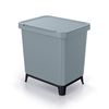 Cubo De Reciclaje De Forma Cuadrada 30l Color Gris Keden