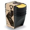 Juego De Cubos De Reciclaje Keden Sortibox 3x25l Negro