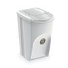 Set De 3 Cubos De Basura Keden Sortibox Papelera Reciclaje, Blanco Roto, Volumen 3x35l