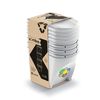 Set De 4 Cubos De Basura Keden Sortibox Papelera Reciclaje, Blanco Roto, Volumen 4x25l