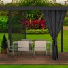 Cortina De Exterior Jardin 155x200cm, 1ud Para Terraza/balcón, Negro