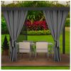 Cortina De Exterior Jardin 155x200cm, 2ud Para Terraza/balcón, Gris