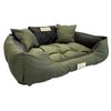 Cama Grande Para Perros Y Gatos 75 X 65 Verde - Kingdog Talla M