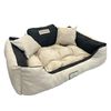 Cama Grande Para Perros Y Gatos 75 X 65 Beige - Kingdog Talla M