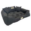 Cama Grande Para Perros Y Gatos 75 X 65 Negro- Kingdog Tamaño M