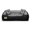 Prestige Cama Para Perros Y Gatos Con Cojín Material Impermeable Lavable (dimensiones Interiores: 130x100 / Dimensiones Exteriores: 145x115cm, Gris/negro)