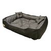 Prestige Cama Para Perros Y Gatos Con Cojín Material Impermeable Lavable (dimensiones Interiores: 130x100 / Dimensiones Exteriores: 145x115cm, Gris/negro)