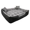 Ecco Cama Para Perros Y Gatos Con Cojín Cama Impermeable De Nylon Para Perros Cama Para Mascotas Material Impermeable Lavable (tamaño Interior: 60x50 / Tamaño Exterior: 75x65cm, Gris/negro)