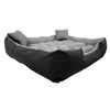 Ecco Cama Para Perros Y Gatos Con Cojín Cama Impermeable De Nylon Para Perros Cama Para Mascotas Material Impermeable Lavable (tamaño Interior: 60x50 / Tamaño Exterior: 75x65cm, Gris/negro)