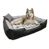 Ecco Cama Para Perros Y Gatos Con Cojín Cama Impermeable De Nylon Para Perros Cama Para Mascotas Material Impermeable Lavable (tamaño Interior: 60x50 / Tamaño Exterior: 75x65cm, Gris/negro)