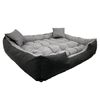 Ecco Cama Para Perros Y Gatos Con Cojín Cama Impermeable De Nylon Para Perros Cama Para Mascotas Material Impermeable Lavable (tamaño Interior: 60x50 / Tamaño Exterior: 75x65cm, Gris/negro)