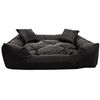 Kingdog Ecco Cama Para Perros Y Gatos Con Cojín. Material Impermeable Lavable 115x95 Cm Color Negro